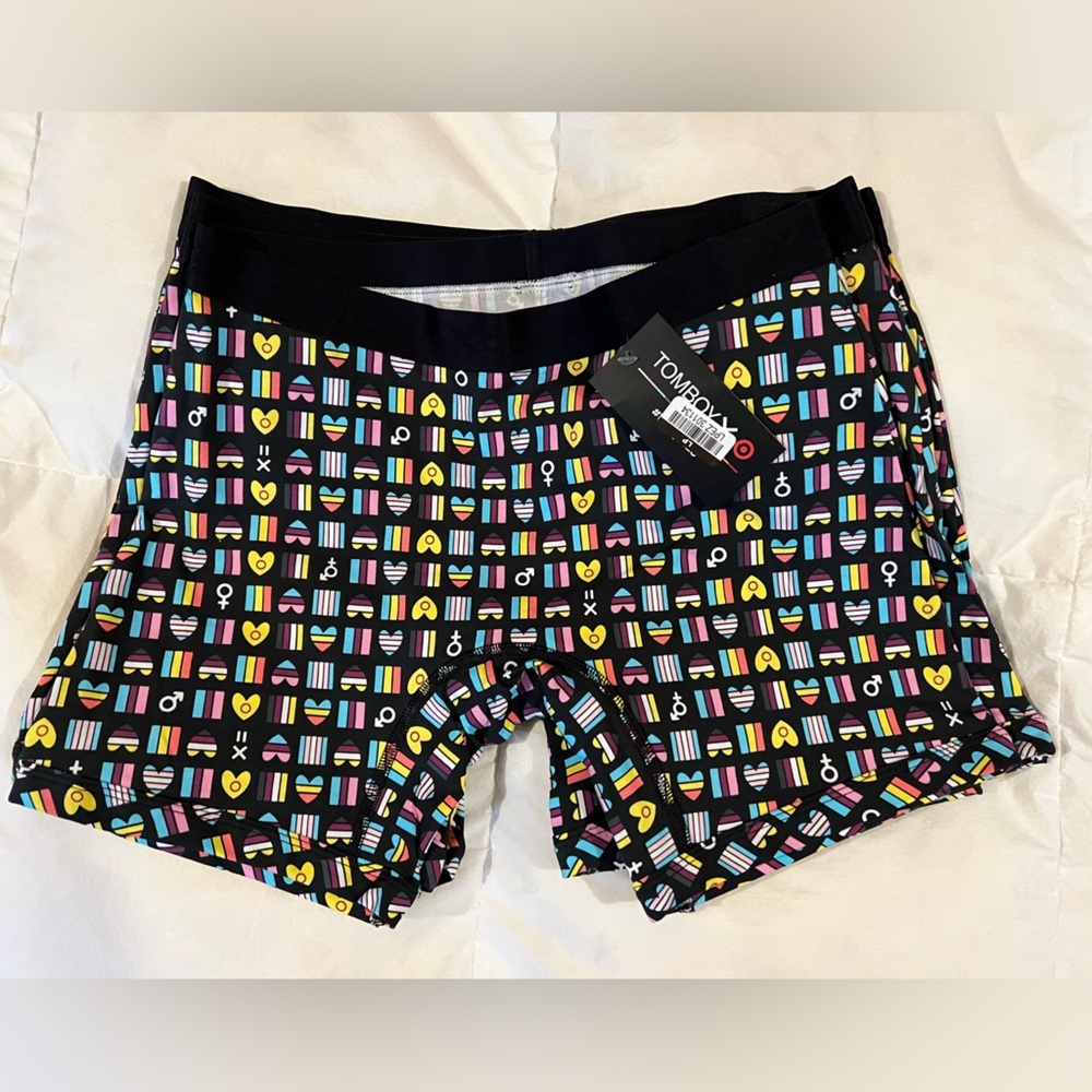 TOMBOYX PRIDE Underwear Boy Shorts Sizes Small & Medium Rainbow NWT - Picture 5 of 5